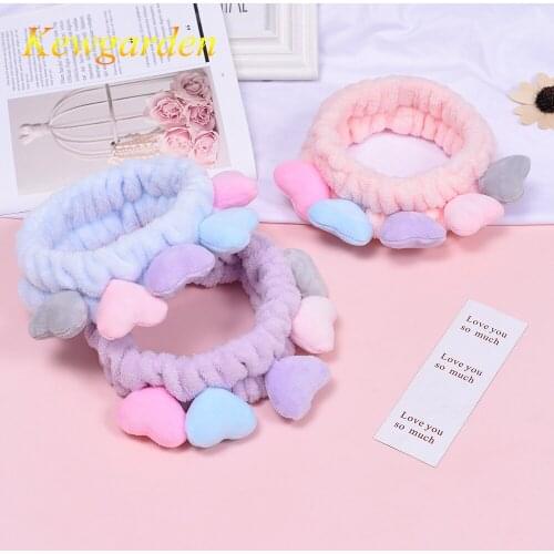 Kewgarden Childrens colorful love ribbon headband for girls 3pcs
