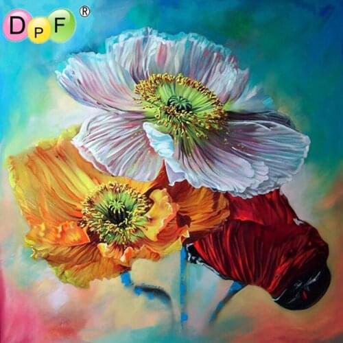 DPF 5D Round full Diamond painting Cross Stitch Resin oil Floral diamond Mosaic Diamond Embroidery Needlework home decor crafts