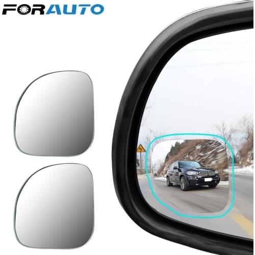 FORAUTO 2PCS Car Blind Spot Mirror Adjustable Parking Auxiliary Rear View Mirror Wide Angle Round Convex 360 Degree Car-styling