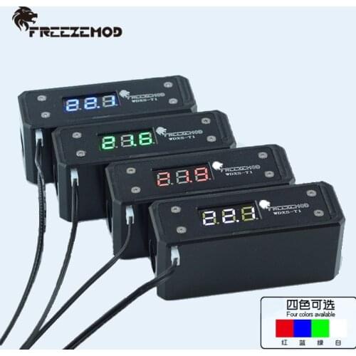 FREEZEMOD black version computer pc water cooler temperature sense POM digital monitoring straight through.WDXS-T1