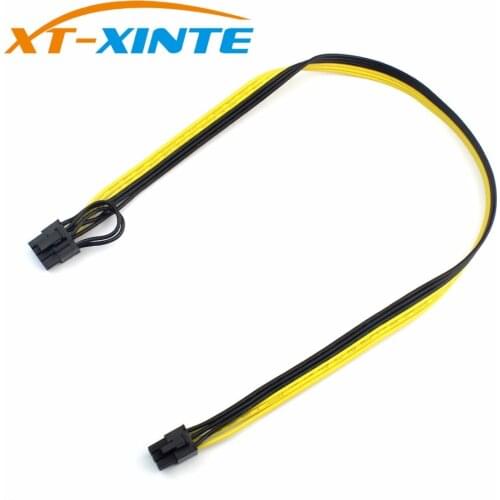 XT-XINTE 6P to 8P (6pin + 2pin) Cable Server Power Conversion Board Graphics Module Line Cable 40CM Splitter Cables for Mining