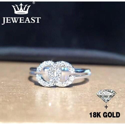 Natural Diamond 18K Gold Pure Gold Ring Beautiful Gemstone Ring Good Upscale Trendy Classic Party Fine Jewelry Hot Sell New 2020