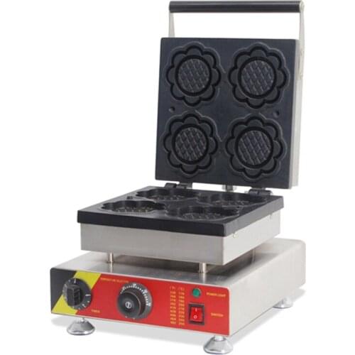 Commercial sunflower shape waffle machine Stainless steel electric waffle maker NP-508 Non-stick waffle making machine 220v/110v