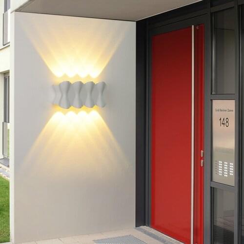 Nordic 4W 6W 8W LED Wall Light Outdoor Waterproof Indoor Wall Lamps For home Bathroom/Porch/ Garden Sconce AC85-260V