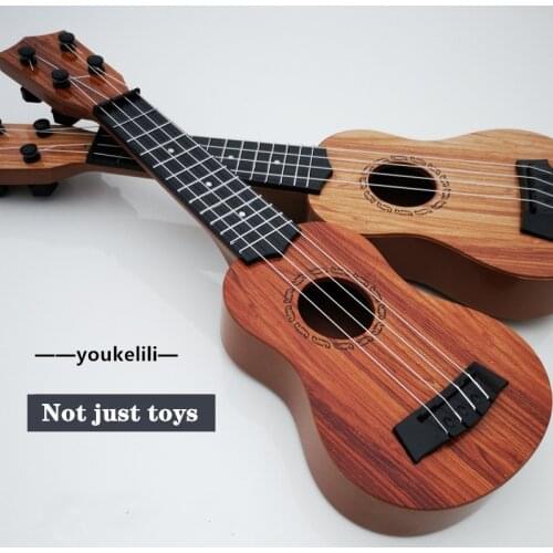 New Funny Childrens Small Guitar Toy Gift Can Play Simulation Medium Ukulele Beginner Instrument Piano Music To Send Picks