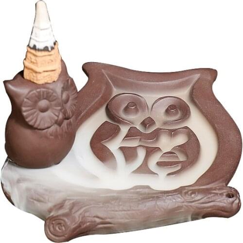 Newest Incense Holder Waterfall with Free Cone Incense Zen Smoke Fountain Incense Burner Backflow Living Room Home Decoration