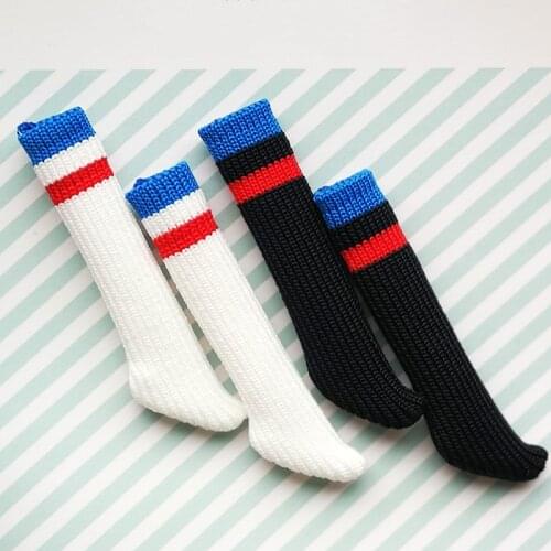 New 1Pairs School Style Socks, Blyth Knee High Sneakers Sock Doll Clothes For blyth Barbies Azone OB24 Pullip Doll Accessories