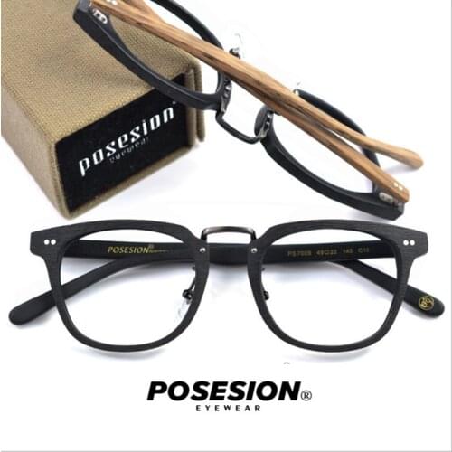 POSESION Optical Eyeglasses Frame Men Women Retro Computer Eye Glasses Spectacle Frame For Clear Lens Male Female Eyewear PS7009
