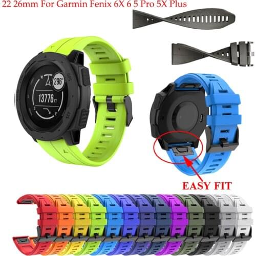 Hot Smart Watch Band Straps For Garmin Fenix 6 6S 6X 5X 5 5S 3 3HR Forerunner 935 945 Quick Release Strap Silicone Bracelet Band