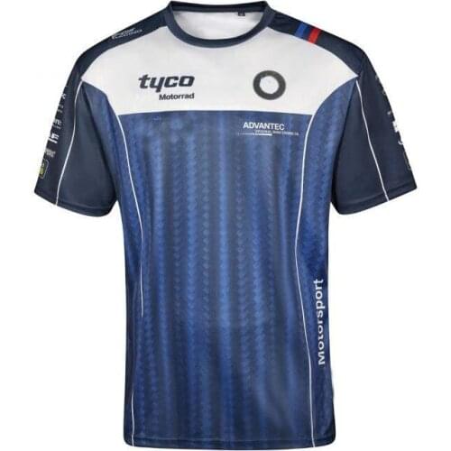 Blue Quick Dry Mens T-shirt For BMW Motorrad Motorsport Motorcycle Motocross MTB BMX Bike Racing Motorcycle Summer Short Sleeve