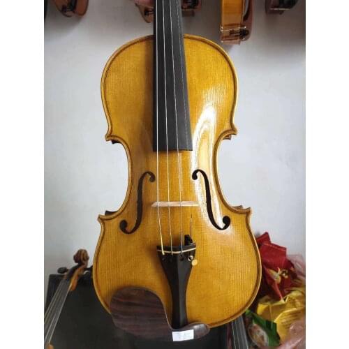 Master 7/8 Violin solid european flamed maple back old spruce top