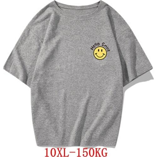 ANGINANA Large size womens T-shirt plus size 9XL 10XL summer round neck short sleeve loose black and white red big T-shirt top