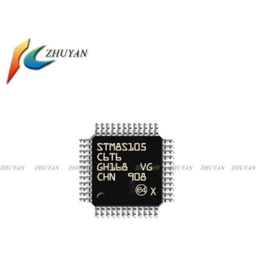10PCS!!! NEW Original STM8S105C4T6 LQFP48 Single chip microcomputer In Stock