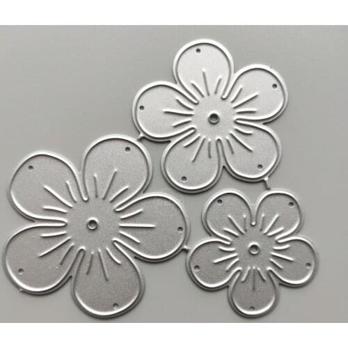 2021 Three Flowers Metal Cutting Dies DIY Scrapbooking Paper Photo Album Crafts Mould Cards Embossing Mold Stencils for Decor