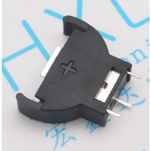 50pcs 2032 Vertical Battery Holder CR2032 Battery Holder Button Battery Holder CR2032 Battery Holder Vertical Straight Insert