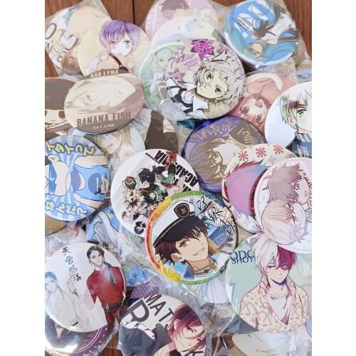 50pc 58mm Mixed style Anime badges Ensemble Stars Stray Dogs diabook lovers kinds of brooch