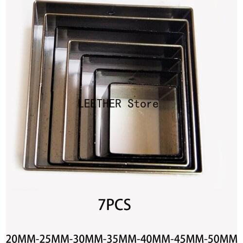 7pcs/set Japan Steel Blade Rule Die Cut Steel Punch Square Cutting Mold Wood Dies for Leather Cutter for Leather Crafts