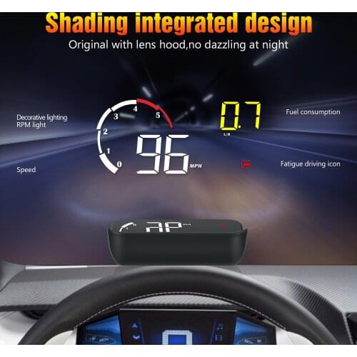 M10 Car Head Up Display OBD2 Fatigue Driving Reminder Speed Alarm Navigation Projector Head Up Display for Speed Alarm dfdf