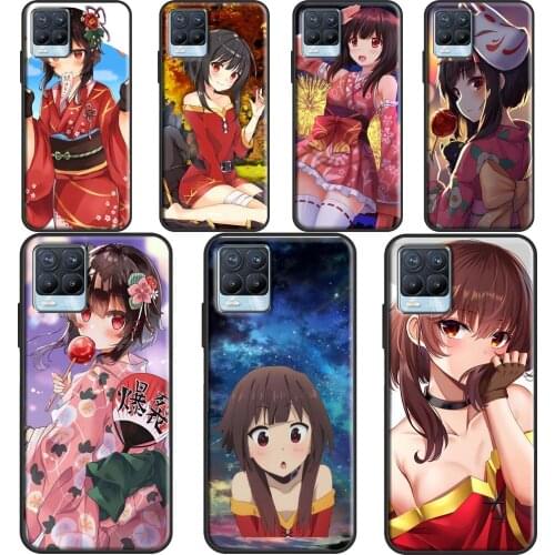 Megumin Konosuba Anime Case For OnePlus 9R 8T Nord 7 8 9 Pro Cover For Realme 8 Pro 7i GT Neo C3 C21 6 7 Q3 Pro