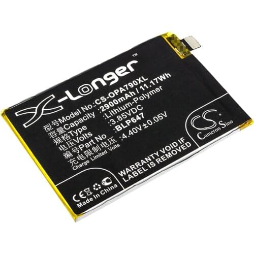 CS 2900mAh / 11.17Wh battery for OPPO A79, A79k, A79kt, A79t, A79t Dual SIM, A79t Dual SIM TD-LTE BLP647