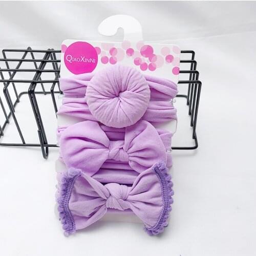3pcs/Lot Baby Headband Headwear Turban Knotted Bow Elastic Hair Band Newborn Baby Hair Accessories Baby Shower Girl Gifts