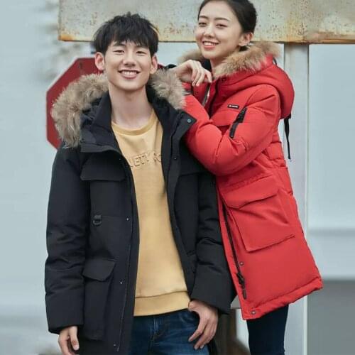 2020 90 Fun Long Goose Down Jacket 2.0 Winter Thick Warm Jacket Men Women Couples Slim Hooded Outerwear Waterproof Coat Fashion