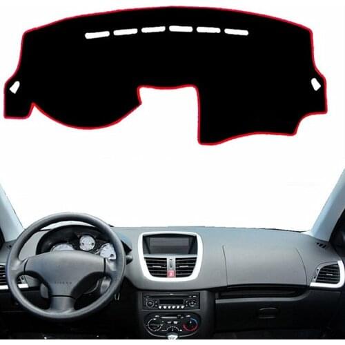 For Peugeot 206+ 207 SW RC 2006-2012 2013 2014 Dashmat Dashboard Cover Mat Pad Dash Sun Shade Instrument Carpet Car Accessories