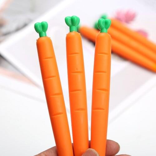1pc 0.5mm Cute Carrot Mechanical Pencil Kawaii Press Automatic Drawing Pen Writing School Office Supplies Stationery