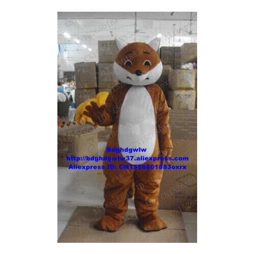 Brown Fox Jackal Dhole Mascot Costume Adult Cartoon Character Business-starting Ceremony Marketplstar Marketplgenius zx446