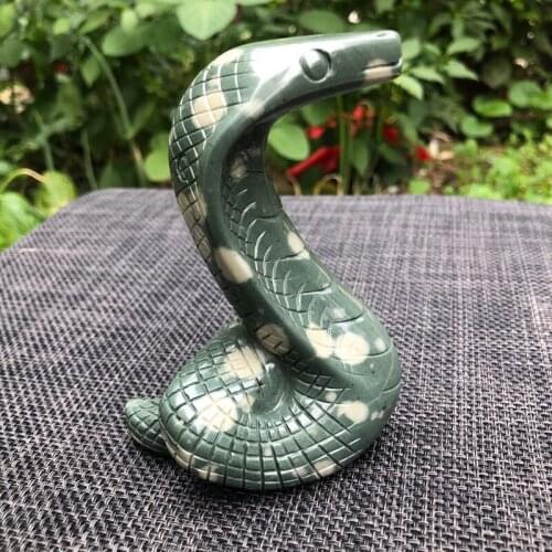 Beautiful black mamba big size natural quartz crystals folk crafts snakes healing for decoration