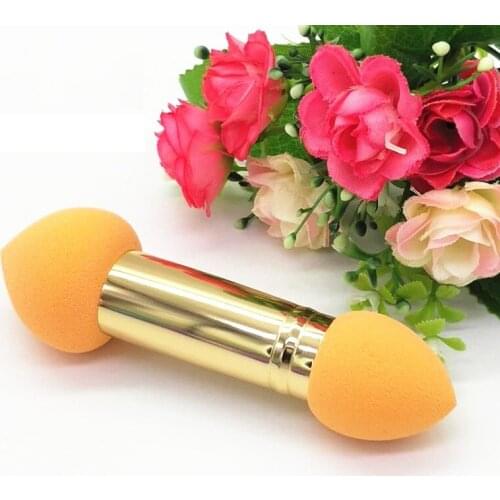 Latex Double Cotton Head Water Droplets Puff Aluminum Tube Dry Wet Cosmetic Concealer Pen Multi-color Bullet Sponge Brush Tool