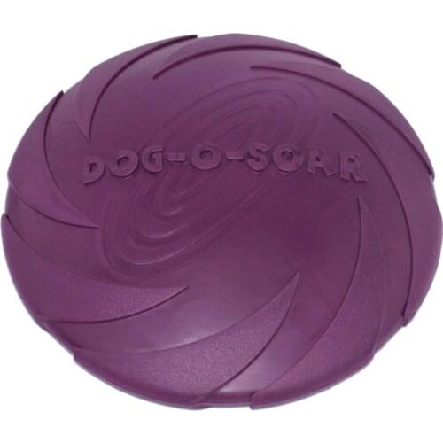 Pets Dog Toy Flyer Training Toy Flying Natural Rubber Dog Disc Tooth Resistant Exercise Fetch Pet Toy Launchers