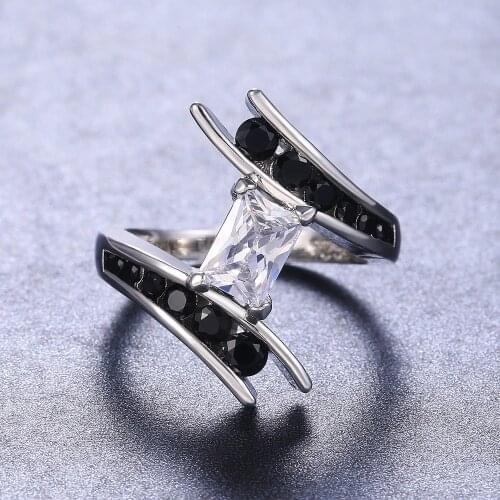 Modyle 2020 Hot Sale Cross Women Ring Group Simple Style Micro Paved CZ Stone Exquisite Gift Finger Rings Fashion Female Jewelry
