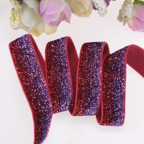 5/8" frosted glitter elastic M-10 for accessaries, 150yards/roll