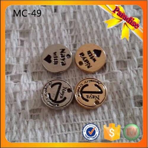 MC49 personalized letter word phrase tags, company brand logo promotion charm