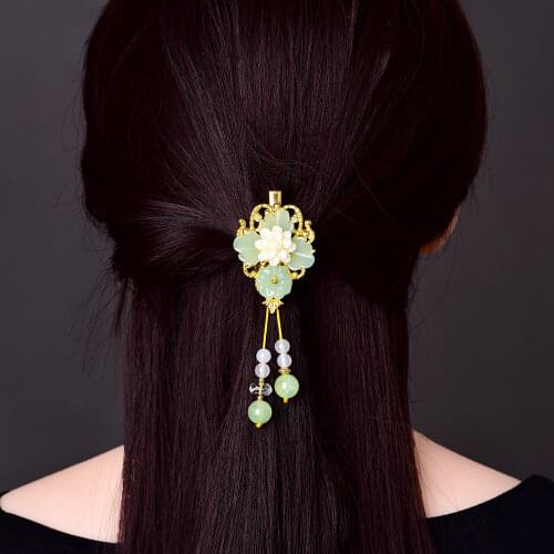 Korean Fashion Fresh Hairpin Clip Classical Retro Smooth Coloured Glaze Hairpins Exquisite Ethnic Style Female Hair Jewelry