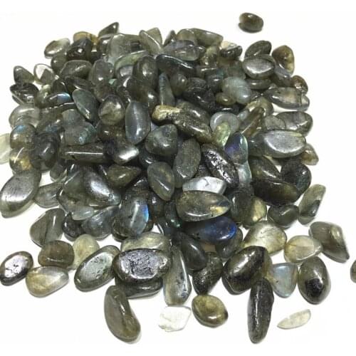 Natural labradorite stone crystal polished gravel stone