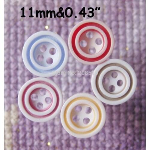 NBNOLG Fashion buttons 11mm 100pcs 4 Holes shirt buttons garment accessories