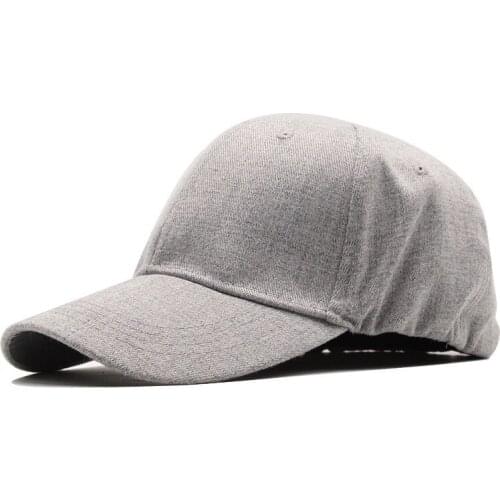 New Unisex Cap Plain Color Cotton Baseball Cap Men & Women Casual Adjustable gray Outdoor Trucker Snapback Hats