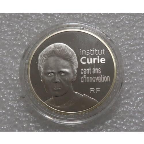 Real Rare Silver Original Coin Collection French 2009 10 Euro Refined Commemorative Silver Coin for Madam in Science Home