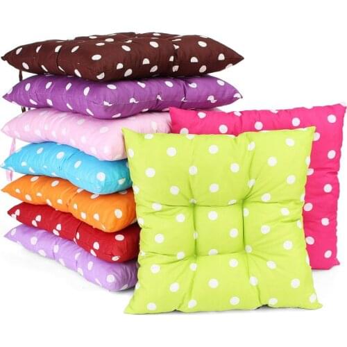 40cmX40cm Candy Color Square Car Sofa Chair Seat Upholstery Home Garden Office Kitchen Children Adult Wave Point Cushion Pillow