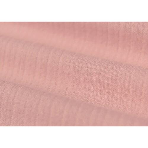 Half Meter Orange Pink Color 2 layers Soft Cotton Yarn Fabric For Babys Bed Sack Bedding Garment Handmade DIY Material CR-992