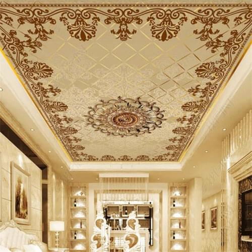 Custom 3D Wallpaper Ceiling European style Wallpapers For Living room Bedroom 3D Ceiling Mural Photo Wallpaper