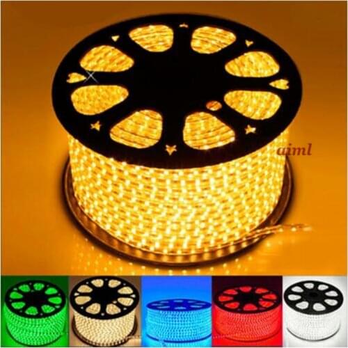 Factory direct sales 100M RGB Led Strip 5050 Flexible Waterproof Warm White Multicolor LED Strip Light waterproof 110 220 v