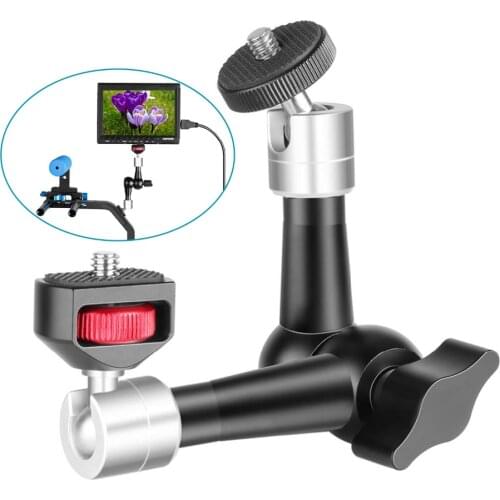 Neewer 7 inches Adjustable Friction Articulating Magic Arm with Both 1/4-inch Thread Screw Compatible with DSLR Camera