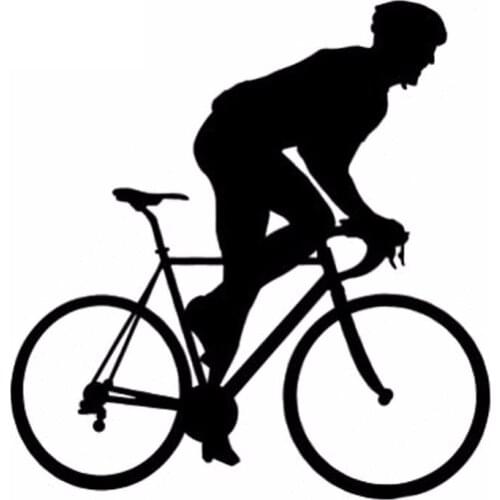 Beautiful Car Sticker Personalized Fashionable Bicycle Pattern Car Decoration Accessories Decal Creative Waterproof Black/White