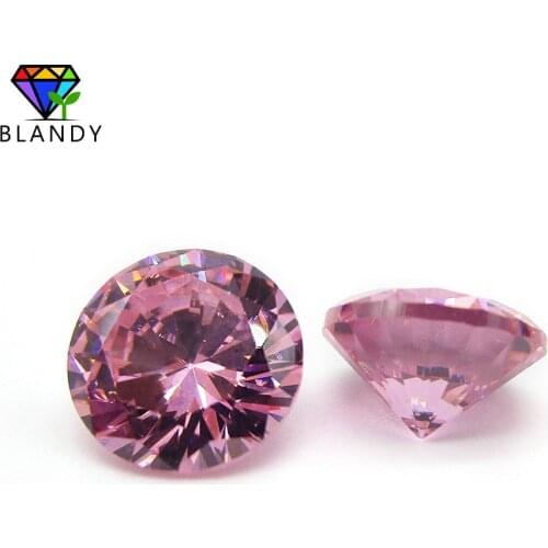 Pink Cubic Zirconia Stone 1000pcs/lot 0.8mm-2.5mm Round Shape Machine Cut Loose Synthetic CZ Gems For Jewelry