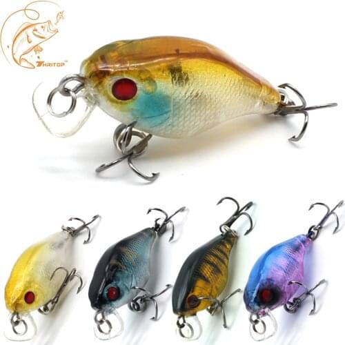 Thritop New Design Fishing Lure Crank Bait 40mm 4g 5 Colors for Choose TP062 Professional Fishing Accessories Artificial Bait