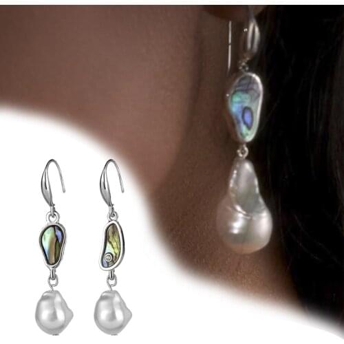 Earrings 2021 Fashion Women Earrings Personality Drop Oil Shell Hanging Earrings earrings Minimalist piercing jewelry серьги