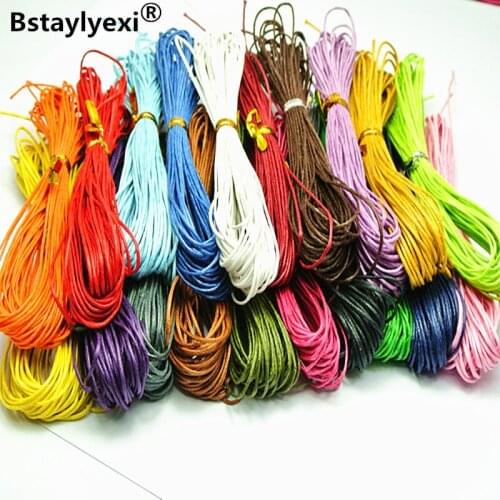 Free shipping 20 Color Mixed Color 200 Meters Waxed Cotton Beading Cord 1mm Jewelry decorative Bracelet Necklace accessories